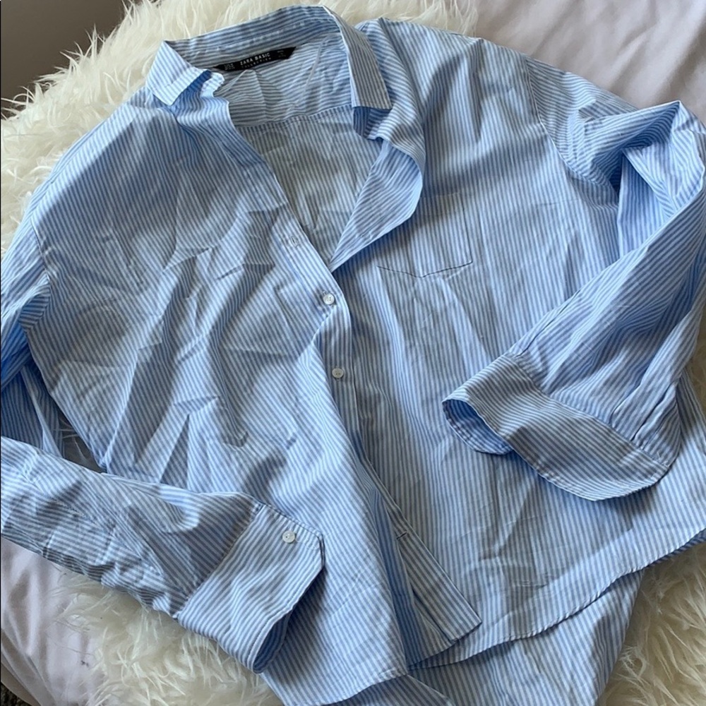 Stripped Oversized Button Up